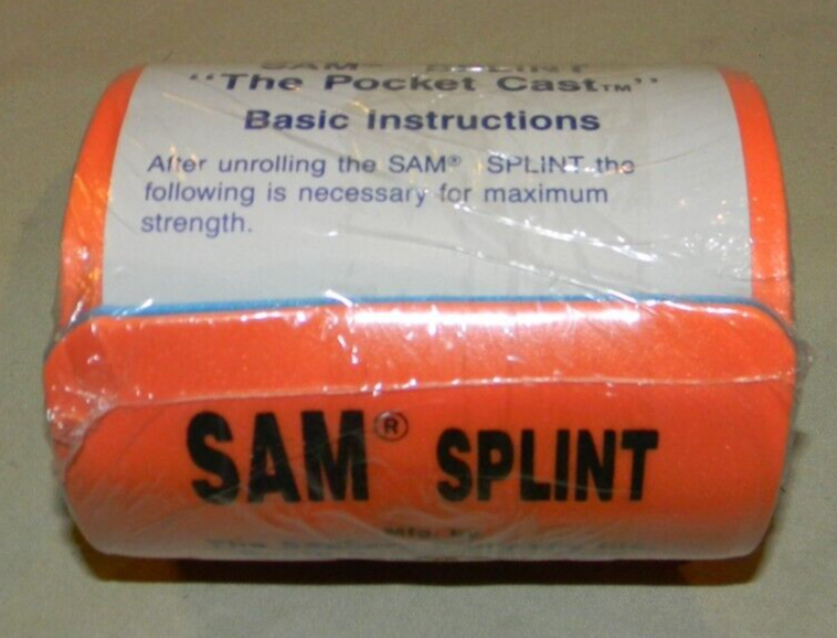 SAM® Splint 4" x 36" Flat Fold Orange/Blue Sprain Immobilization First Aid