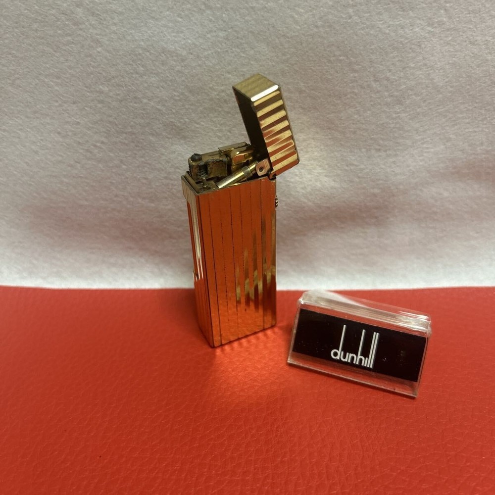 Overhauled Dunhill Rollagas lighter Gold without box