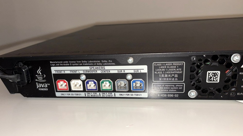 Sony Blu Ray 3D Receiver Player BDV-E2100 & Remote