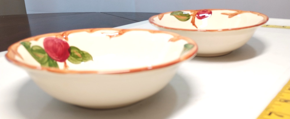 Two Franciscan apple themed plate set for replacement