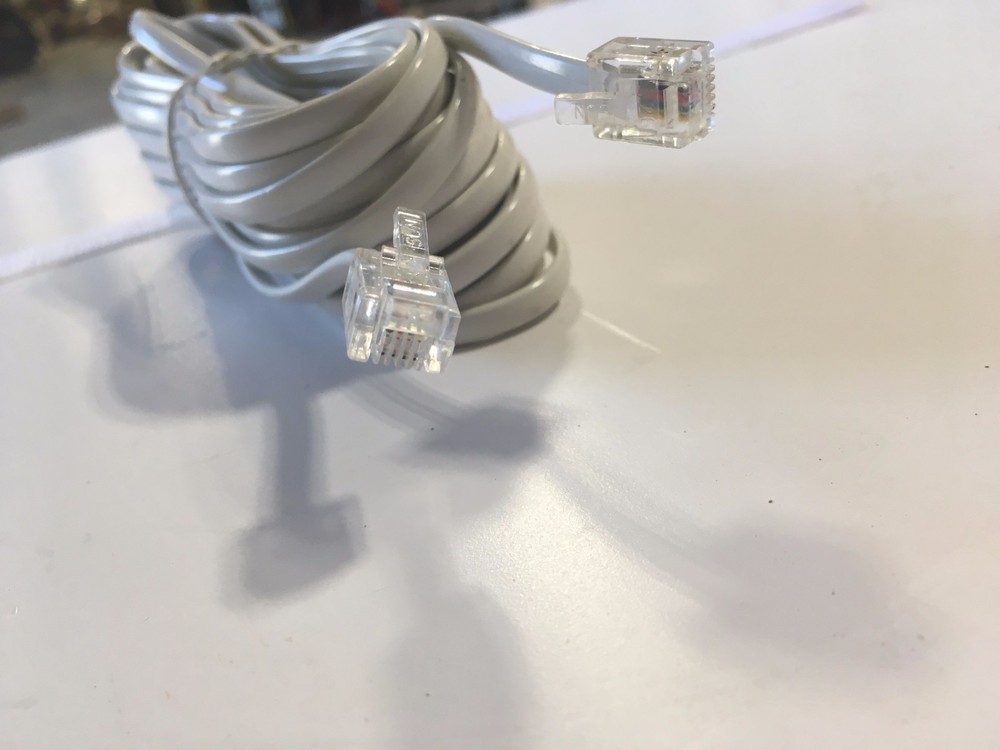 Steren 25' White Telephone Cord 324-025WH