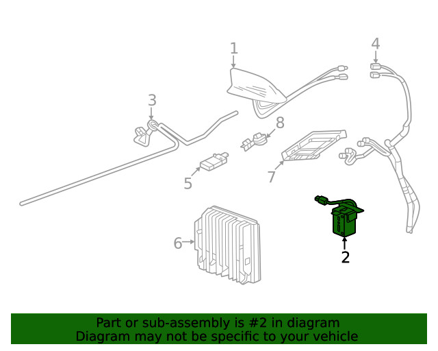 Genuine GM Antenna 86822640