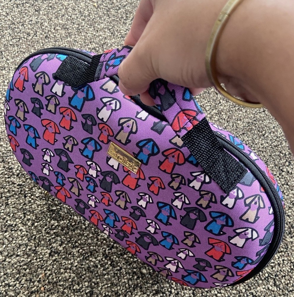 Bra Storage Case Dog Print Zipper Handle