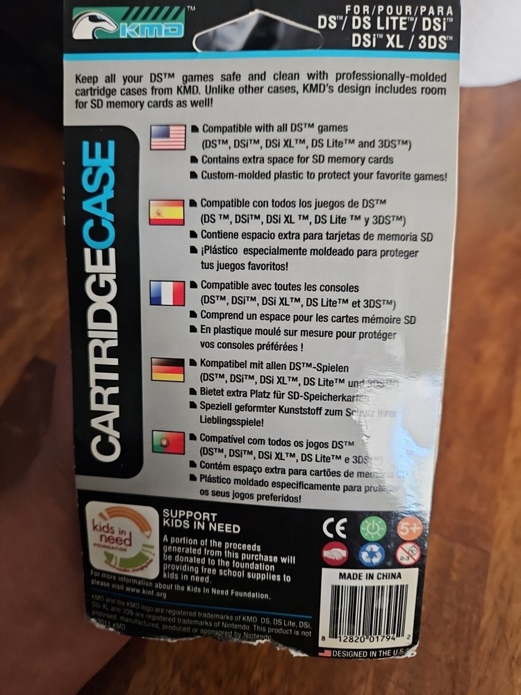 Nintendo Ds 5 Pack Game Cartridge Cases