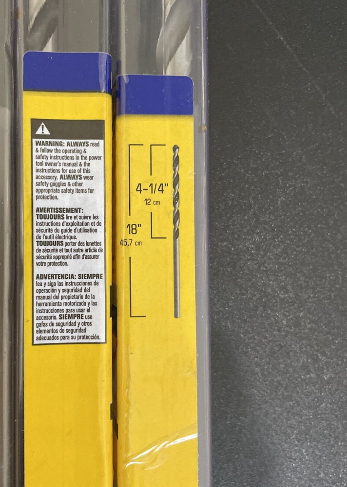 2 Irwin Installer Bits 3/8" 18" NEW