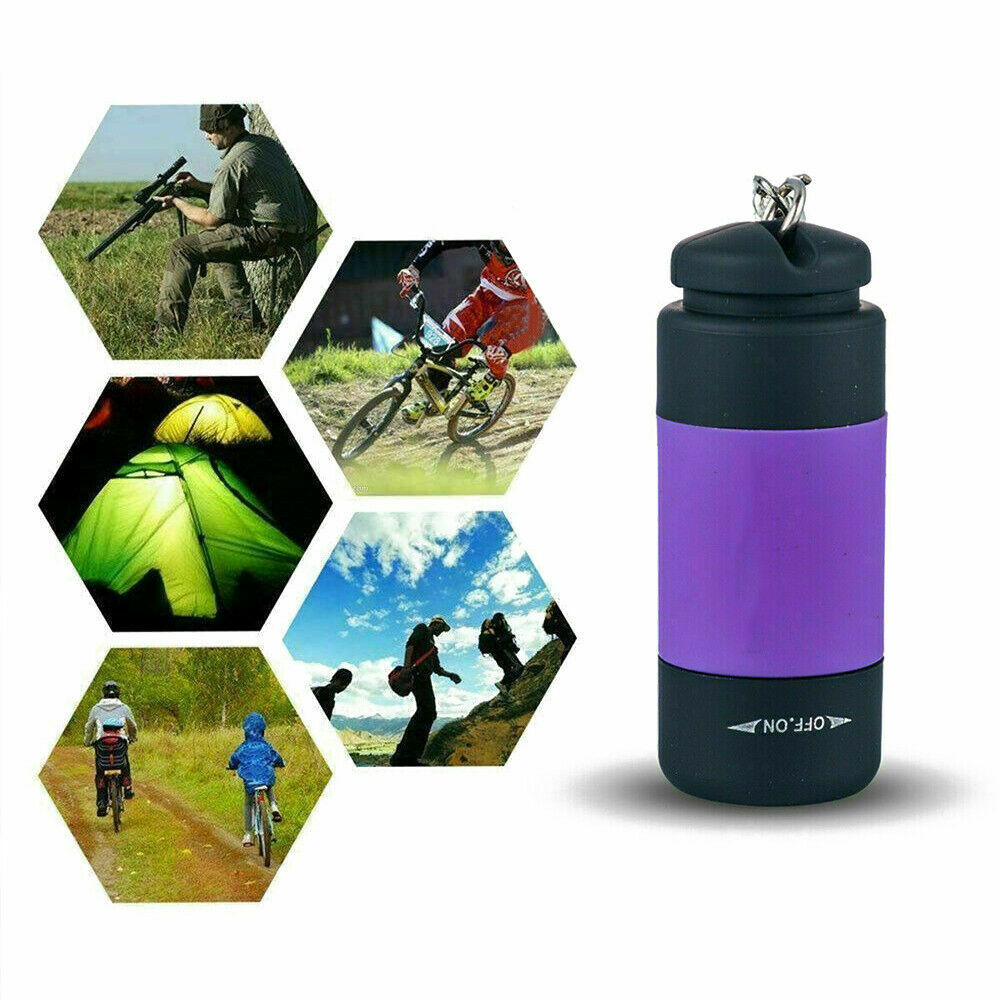 1pc Mini USB Rechargeable Torch LED Light Flashlight Lamp Pocket Keychain Torch