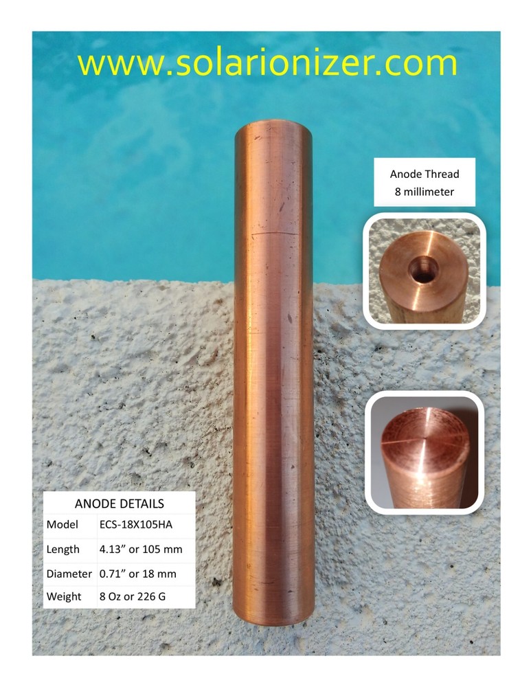 Solar Pool Twin Ionizer with LED | Twin anode unit | Self cleaning anode