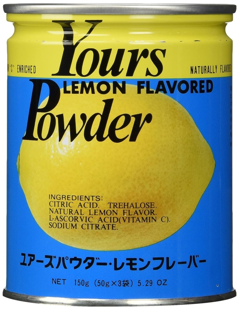 Yours Lemon Flavored Powder, 5.2 oz.( 1 can ) with calamansi sampler sachet