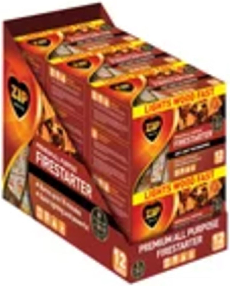 Zip Firestarters Premium All Purpose Wrapped Fire Starters 12 Pack New Fresh