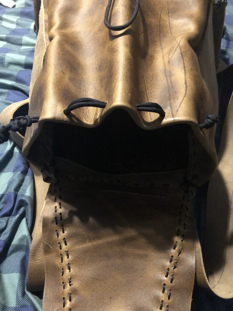 Leather Backpack Survival Pack Genuine High Quality Leather