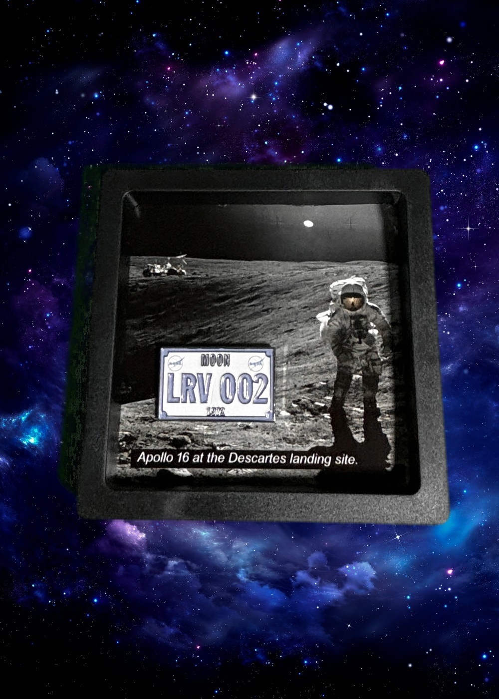 NASA Apollo 16 Lunar Roving Vehicle Commemorative Licence Plate Presentation