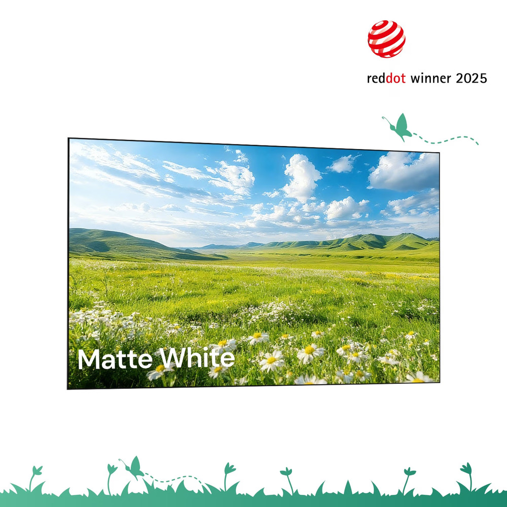 Valerion 135" Matte White Fixed Projector Screen 4k/8K
