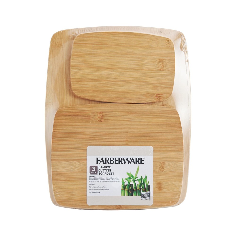 Farberware Classic 3-Piece Bamboo Cutting Board Set