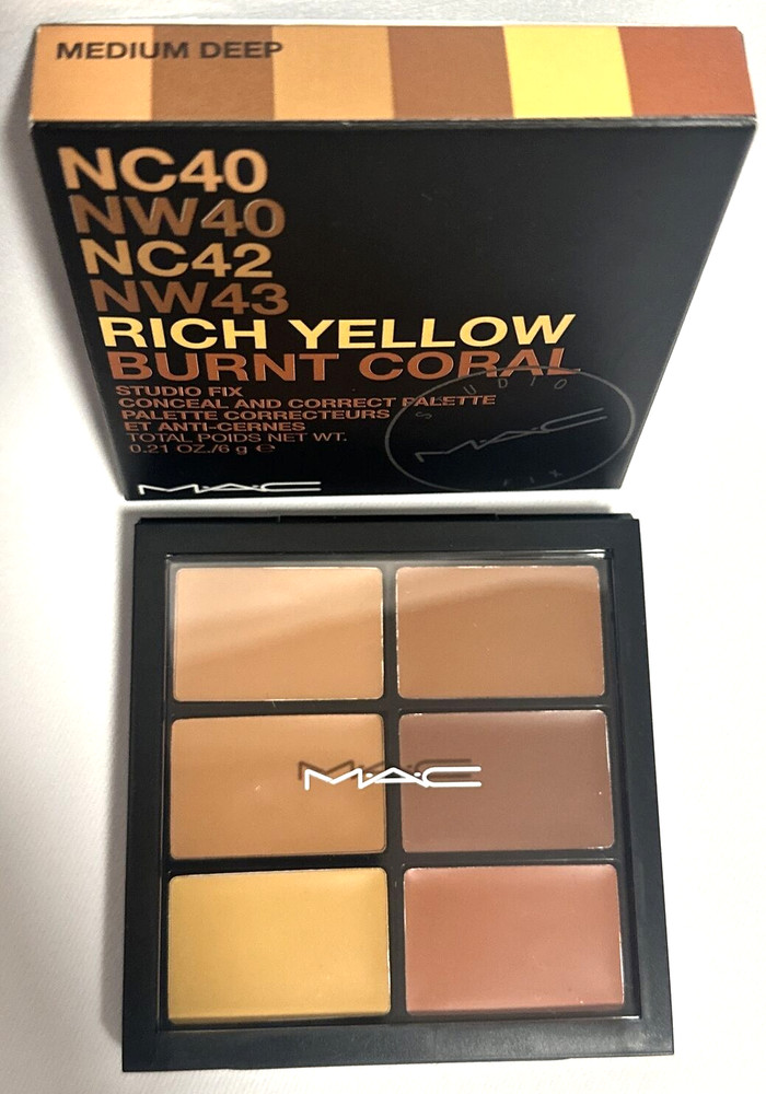 MAC Studio Fix Conceal & Correct Palette MEDIUM DEEP Full Size 0.21oz / 6g