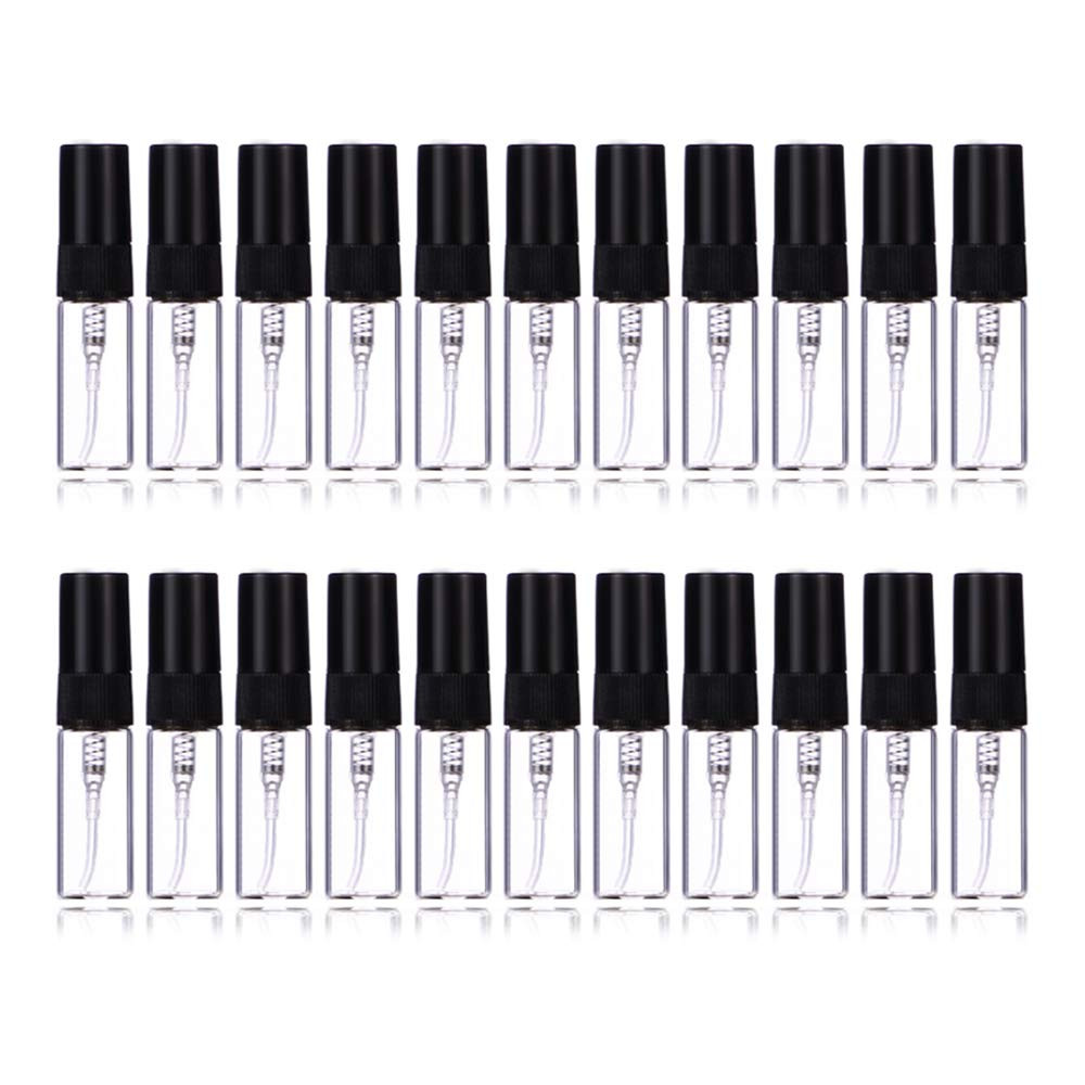 '35 Pcs 3ml Mini Clear Glass Spray Bottles Empty Perfume Sample Bottles