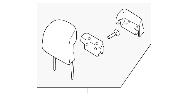 Genuine Ford Head Rest Assembly DP5Z-54611A08-BB