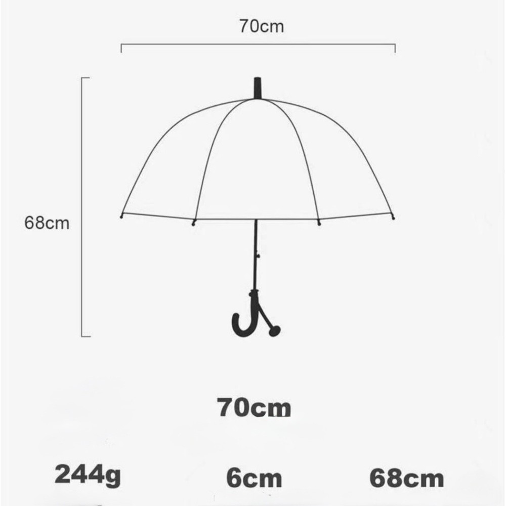Transparent Umbrella “Space Rocket” – Fun Rocket & Planets Design, 70cm