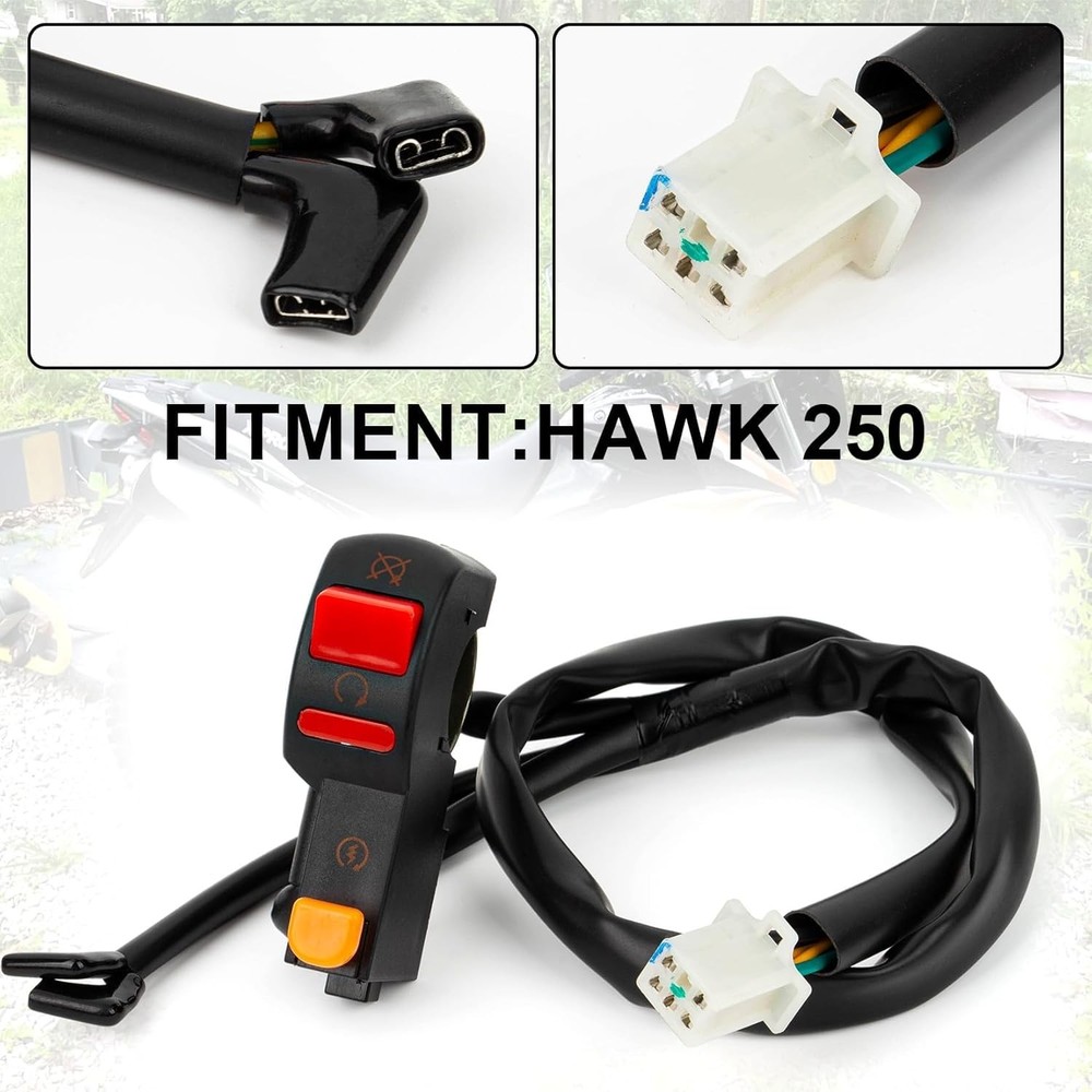 Motorcycle Hawk 250 Kill Switch Right Handlebar Ignition Button for Hawk 250