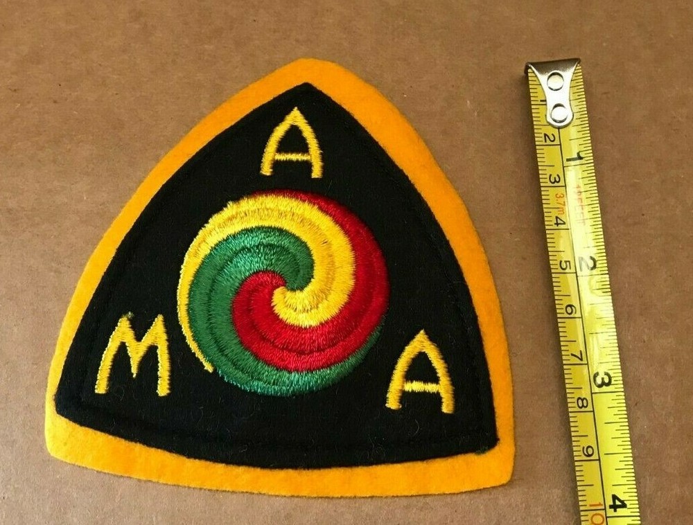 AMA Patch Vintage Black & Orange Spiral Circle (1121)