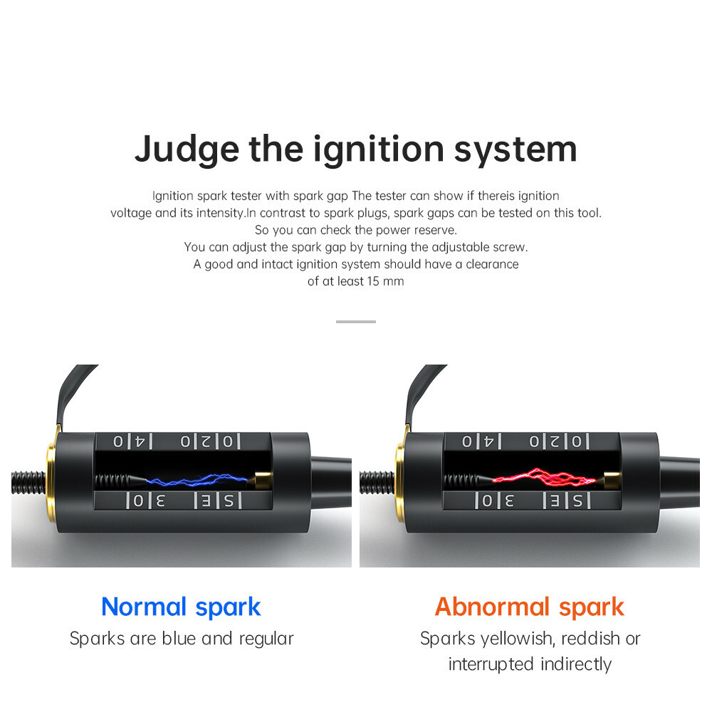 Spark Plug Tester Ignition System Coil Engine In Line Auto Diagnostic Test Tool