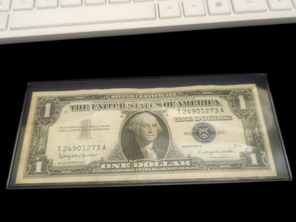 1957 SILVER CERTIFICATE BLUE SEAL DOLLAR BILL "GREAT CONDITION"