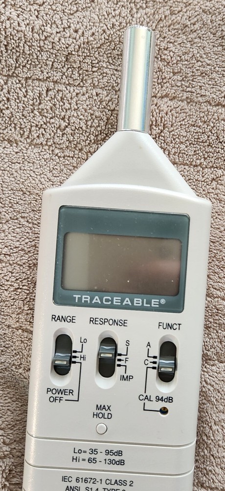 Traceable Digital Sound Level Meter Works