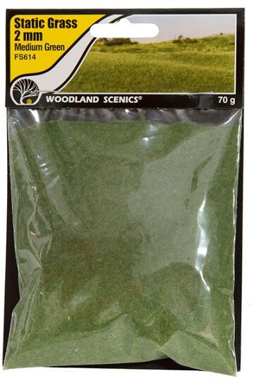 Woodland Scenics Static Grass Medium Green 2mm # FS614