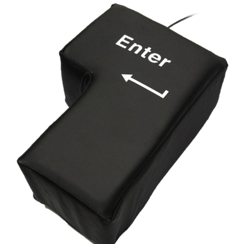USB Big Enter Key Pillow Stress Reliever Cushion for Computer Laptop Keyboard