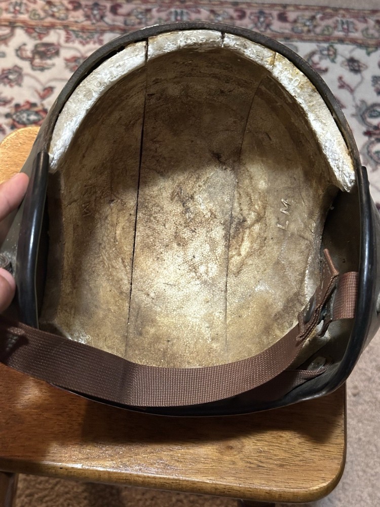 vintage military Pilot flight helmet