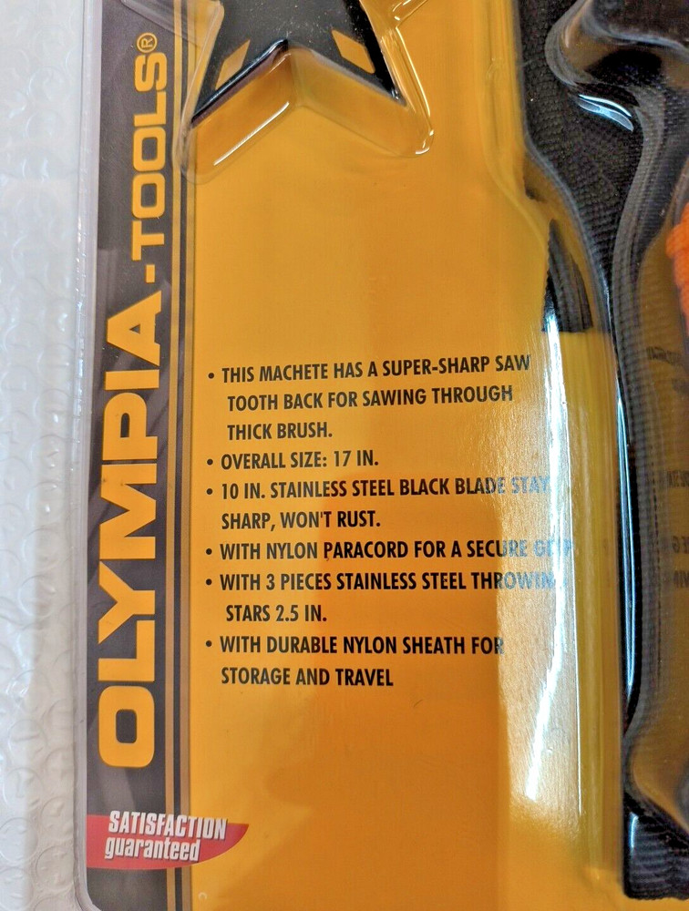 OLYMPIA TOOLS 17 In Straight Machet