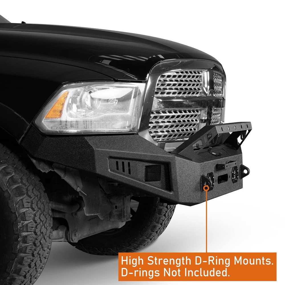 Front Winch Bumper with LED Lights for 2013-2024 Ram 1500