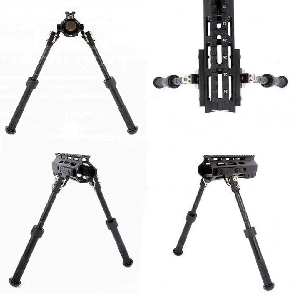 6''-9'' Adjustable M-LOK Bipod Side Rail Direct Attach 5 Settings for Leg Length