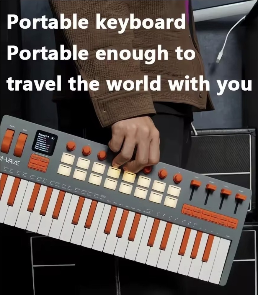 M-VAVE SMK-37 ELITE Wireless MIDI Keyboard Controller, PC, Mac, iOS, Android