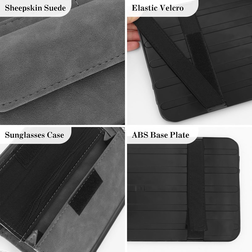 HADEEONG Sun Visor Organizer, Multi-Pocket Auto Visor Organizer for Car, SUV ...