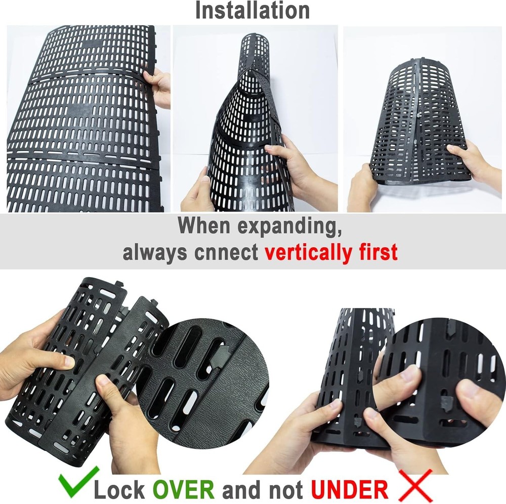 3 Pack Tree Trunk Protectors Mesh Plant Covers Tree Tubes for Seedlings