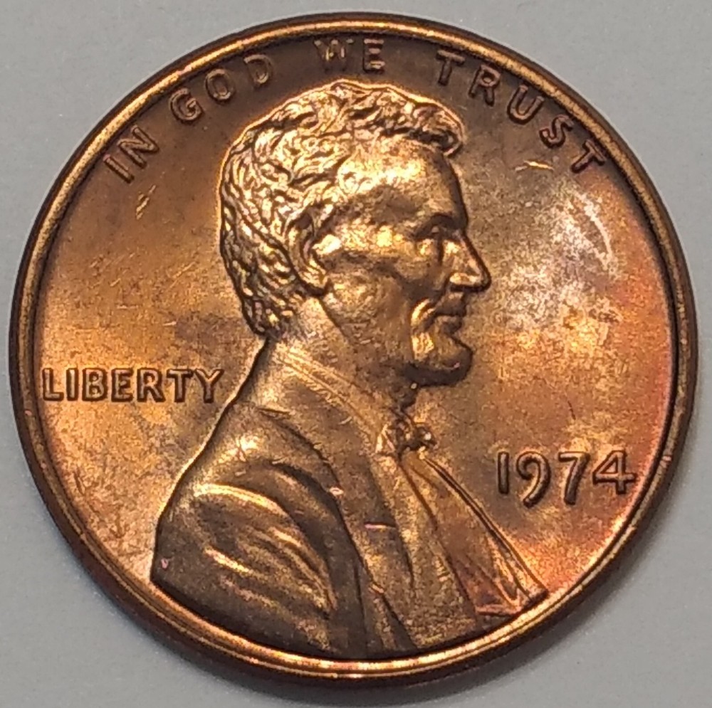 1974 Lincoln Cent ~RB ~ Toned