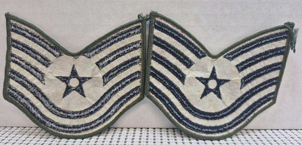 Air Force Sergeants Stripes Technical Sergeant TSgt/E-6 OD Camo 2 Pieces