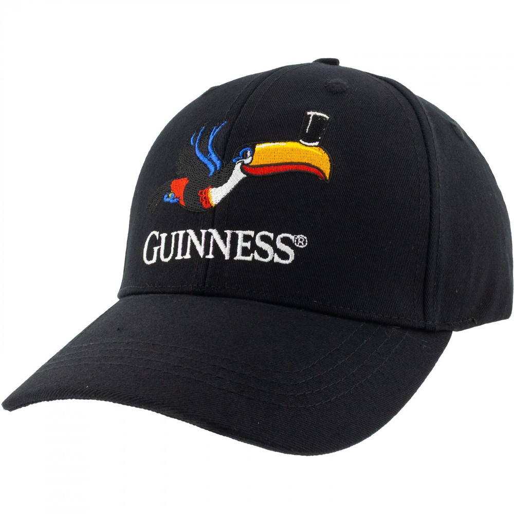 Guinness Beer Toucan Adjustable Black Hat Black