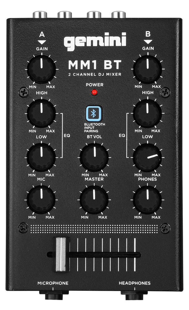 Gemini Pro Audio Equip 2 Channel Bluetooth Live Studio Mixers DJ