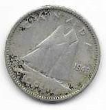 Canada 1949  10 cent  Dime Circulated