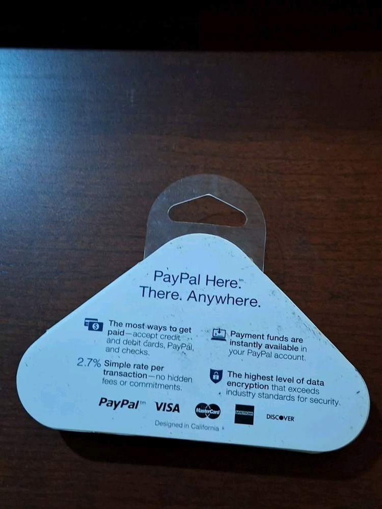 PayPal Here Triangular AUX Port/Headphone Jack Credit Card Reader w/Original Box