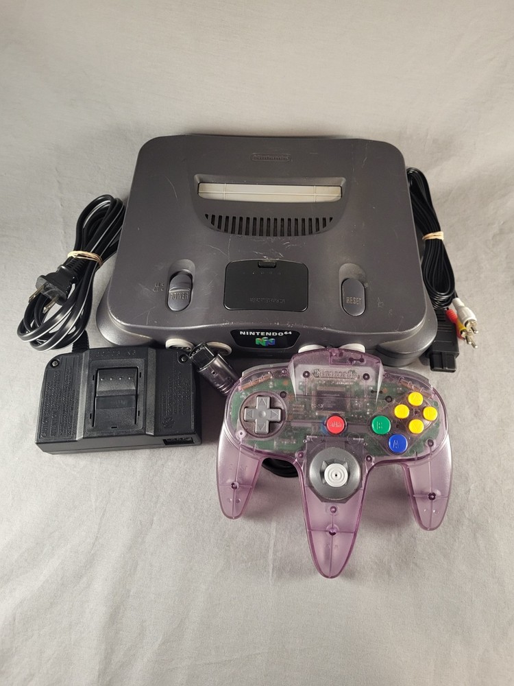 Nintendo 64 N64 Console - NUS-001 - Cords & Controller - Tested!