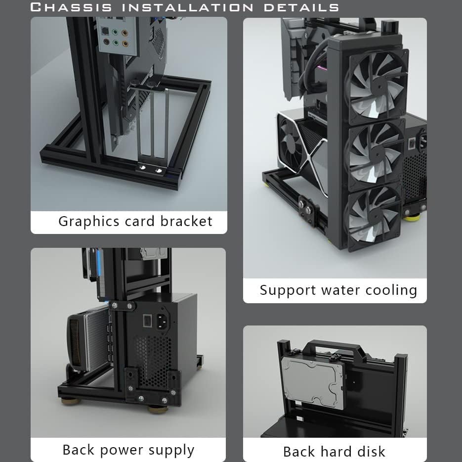 PC Creative Assembly Frame Bench，Open Air Frame Case, DIY Computer Motherboa...