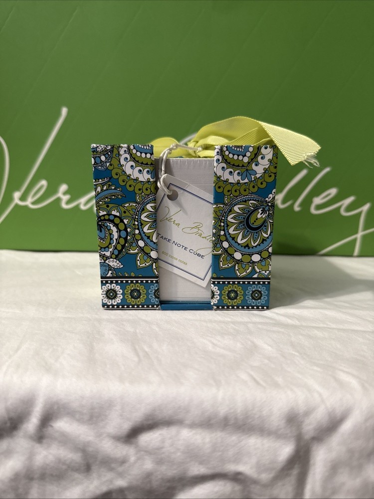 Vera Bradley Peacock Take Note Cube Retired Pattern NWT