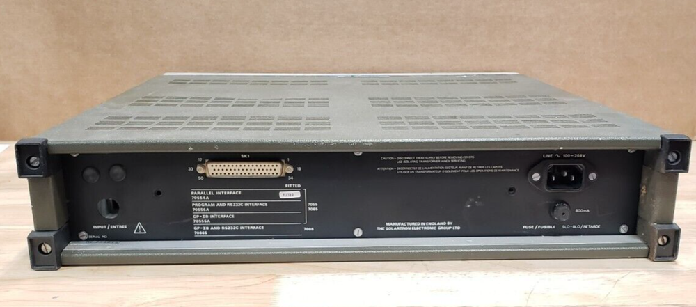 Schlumberger Solartron 7055 Microprocessor 5.5 Digit Voltmeter Tested/Working