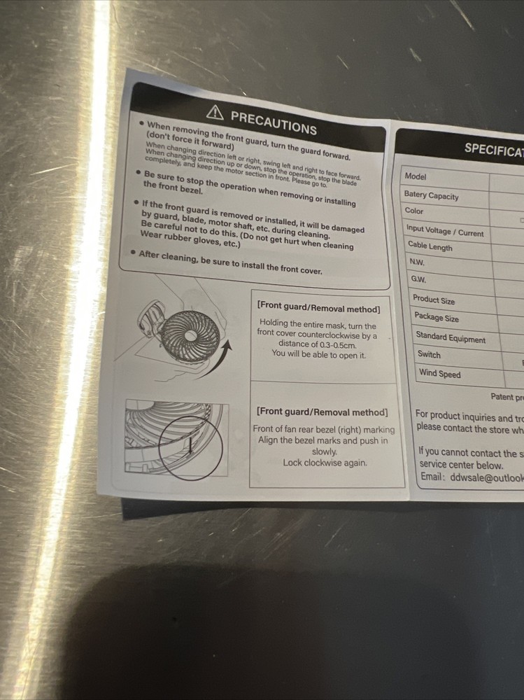 Small black portable USB Fan Office Desktop Adjustable