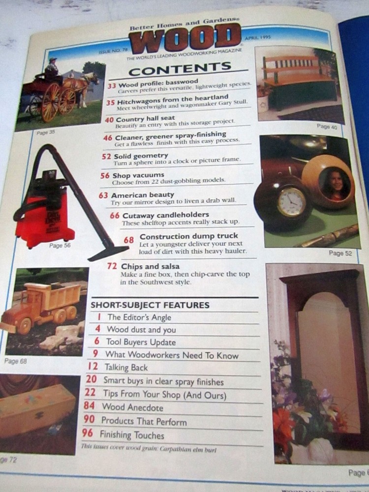 Wood Magazine April 1995 Issue