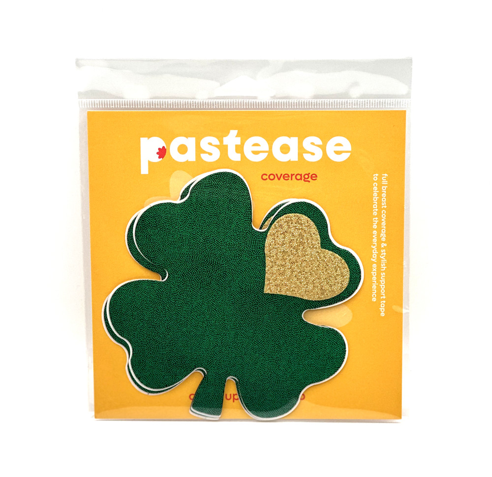 Pastease Holographic Green Clover Full Coverage Pasties St. Patrick's Glitter