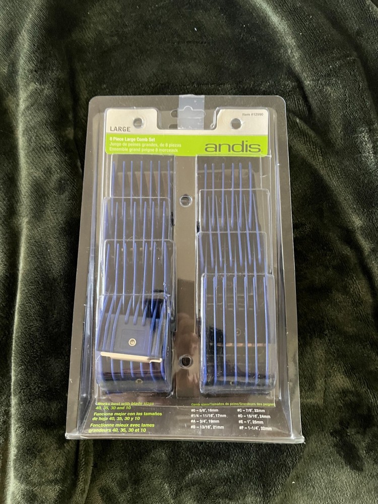 Andis 8-piece Large Comb Set, New, #12990