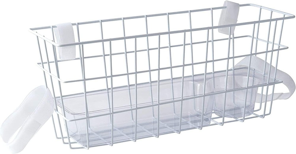 Walker Basket Accessory Durable Metal No Tools Necessary Adjustable Fit